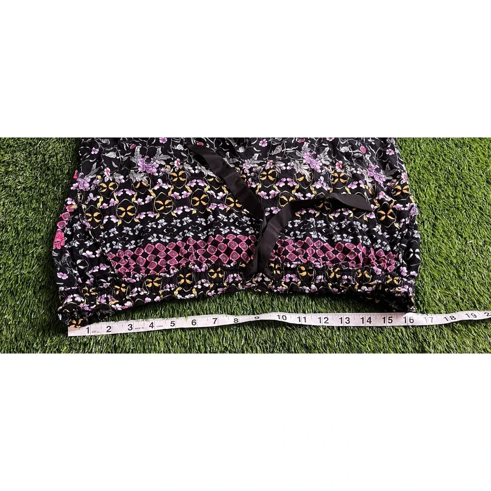 Josie Natori Pattern Lounge Pajama Pants Womens Large Pink Black - Picture 5 of 6